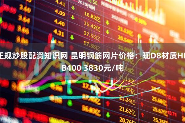 正规炒股配资知识网 昆明钢筋网片价格：现D8材质HRB400 3830元/吨