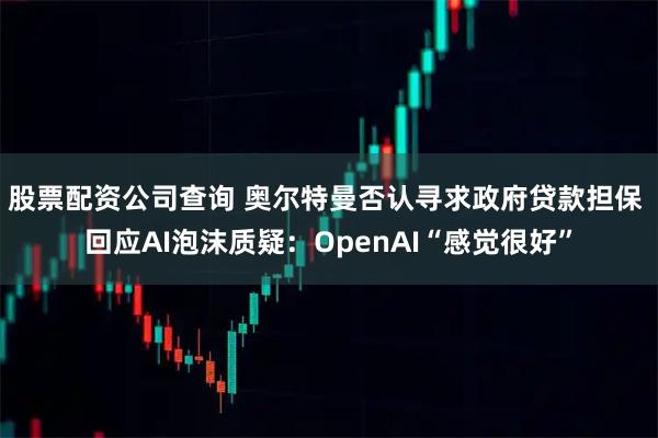 股票配资公司查询 奥尔特曼否认寻求政府贷款担保 回应AI泡沫质疑：OpenAI“感觉很好”